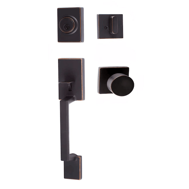 Sure-Loc SH507-S-BG-SQ Stockholm Handleset with Bergen Square Handleset Trim.