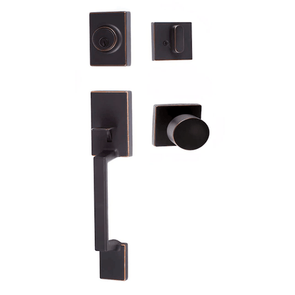 Sure-Loc SH507-S-BG-SQ Stockholm Handleset with Bergen Square Handleset Trim.