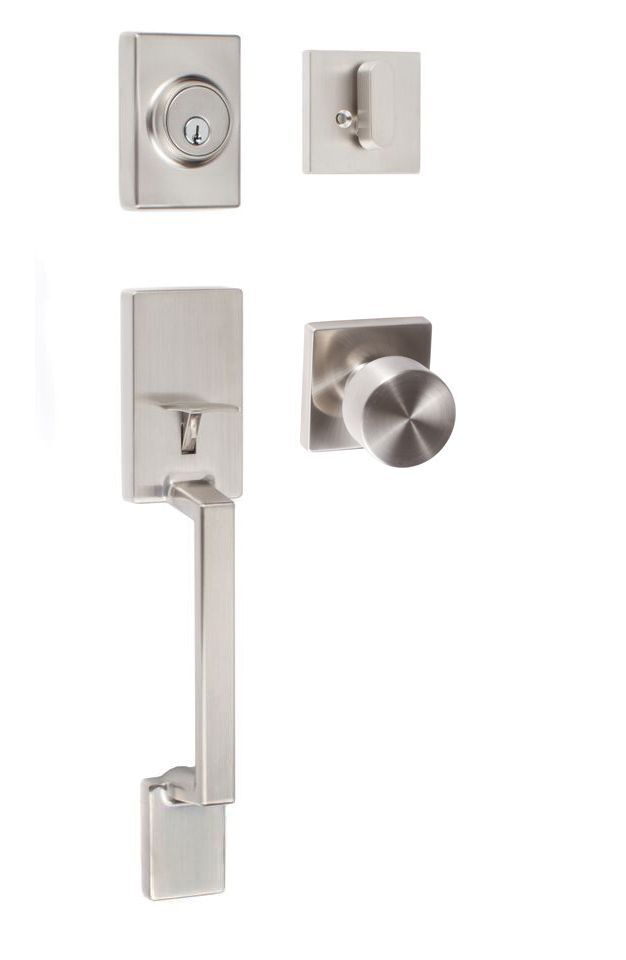 Sure-Loc SH507-S-BG-SQ Stockholm Handleset with Bergen Square Handleset Trim