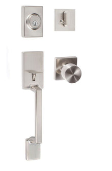 Sure-Loc SH507-S-BG-SQ Stockholm Handleset with Bergen Square Handleset Trim.