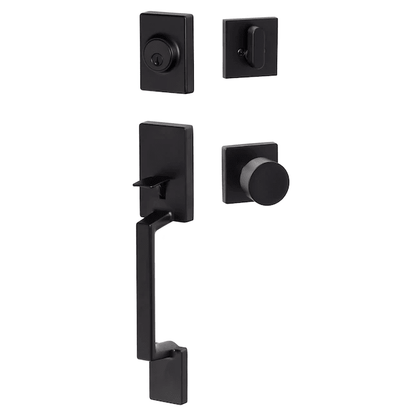 Sure-Loc SH507-S-BG-SQ Stockholm Handleset with Bergen Square Handleset Trim.