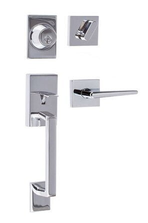 Sure-Loc SH507-S-BS-SQ Stockholm Handleset with Basel Square Handleset Trim.