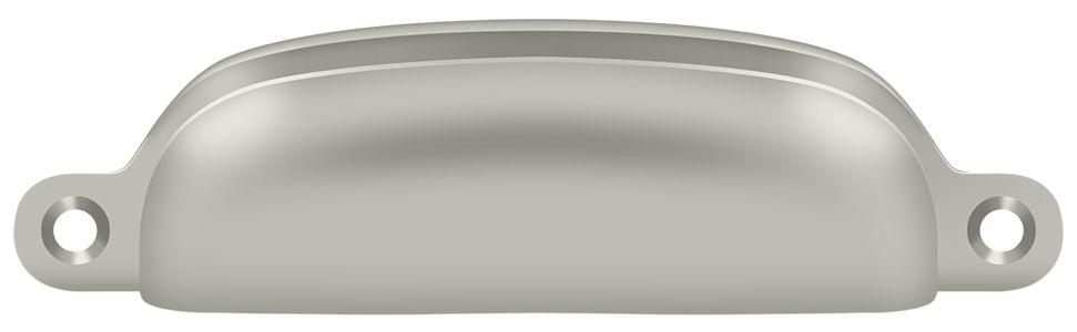 Deltana SHP29U15 Exposed Shell Pull 4"; Satin Nickel Finish.