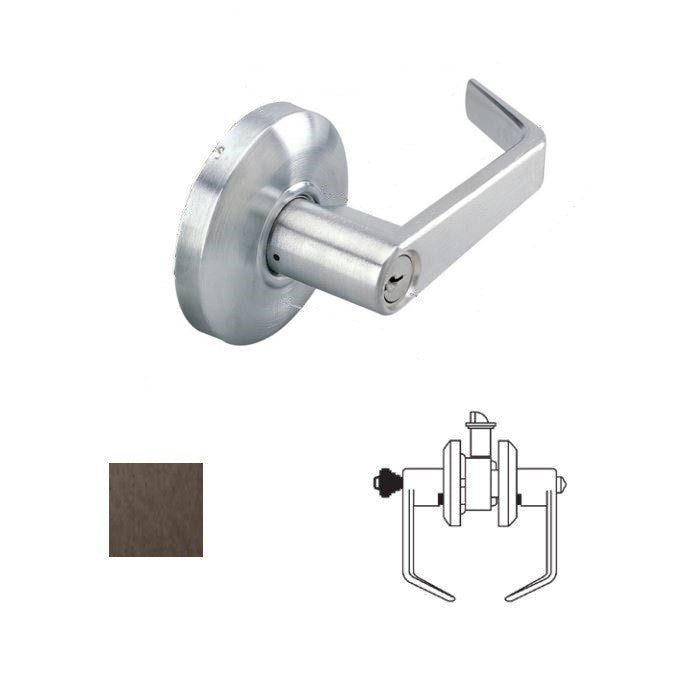 Cal-Royal SL00 Grade 2 Keyed Entry Door Lever Lockset with 2-3/4" Backset