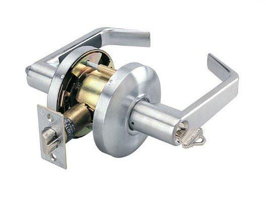 Cal-Royal SL00-2-3/8 Grade 2 Keyed Entry Door Lever Lockset with 2-3/8" Backset