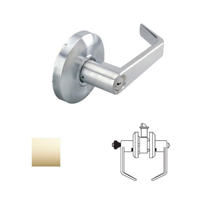 Cal-Royal SL00 Grade 2 Keyed Entry Door Lever Lockset with 2-3/4" Backset
