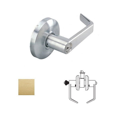 Cal-Royal SL00 Grade 2 Keyed Entry Door Lever Lockset with 2-3/4" Backset