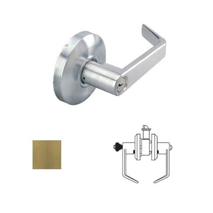 Cal-Royal SL00 Grade 2 Keyed Entry Door Lever Lockset with 2-3/4" Backset
