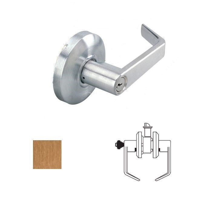 Cal-Royal SL03 Grade 2 Keyed Classroom Door Lever Lockset with 2-3/4" Backset