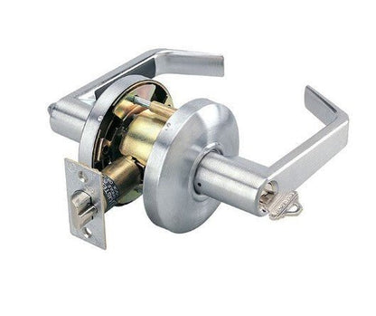 Cal-Royal SL03-2-3/8 Grade 2 Keyed Classroom Door Lever Lockset with 2-3/8" Backset