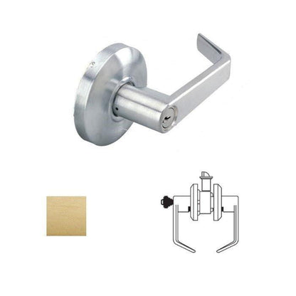 Cal-Royal SL03 Grade 2 Keyed Classroom Door Lever Lockset with 2-3/4" Backset