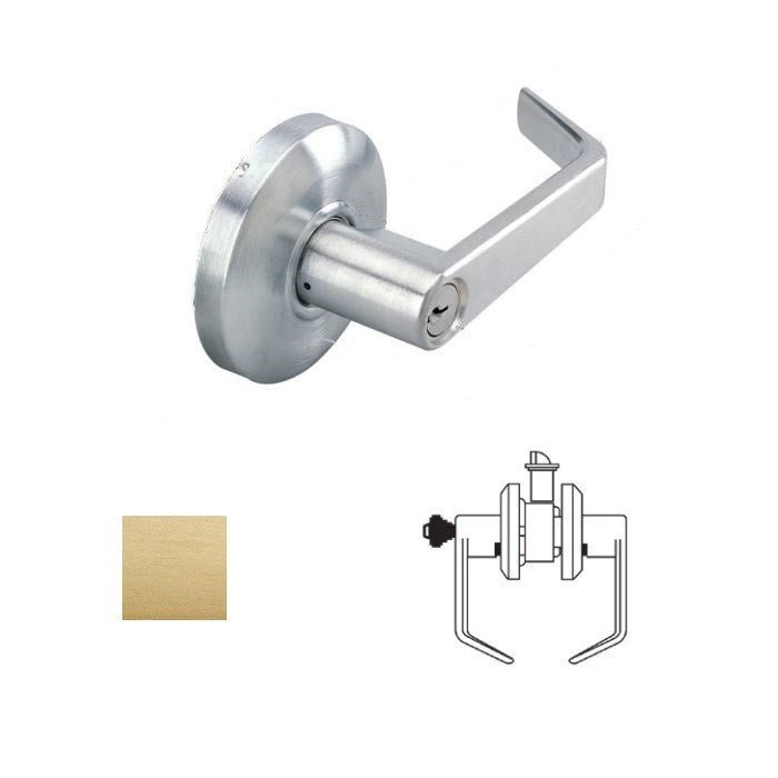 Cal-Royal SL03 Grade 2 Keyed Classroom Door Lever Lockset with 2-3/4" Backset