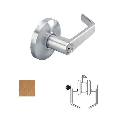 Cal-Royal SL05 Grade 2 Keyed Storeroom Door Lever Lockset with 2-3/4" Backset