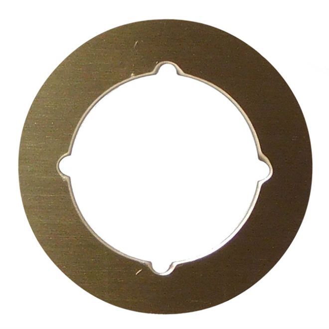 Don-Jo SP1353 3-1/2" Scar Plate with 2-1/8" Hole and Through Bolt Knotches.