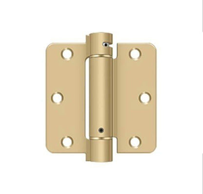 Orca Hardware SPR4014Z 4" x 4" x 1/4" Steel Spring Hinge, ZigZag Hole Pattern.