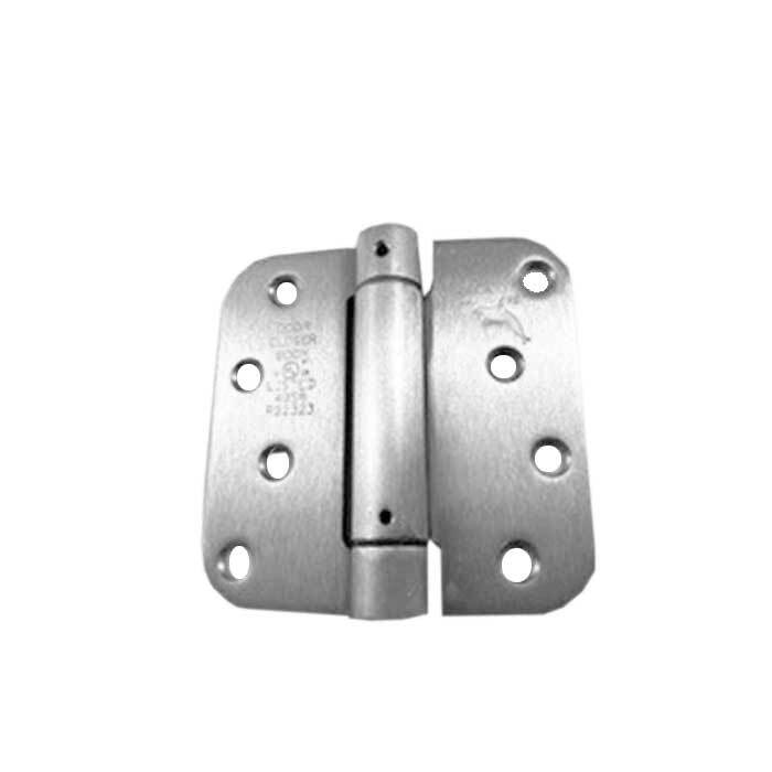 Orca Hardware SPR4058Z 4" x 4" x 5/8" Steel Spring Hinge, Zigzag Hole Pattern.