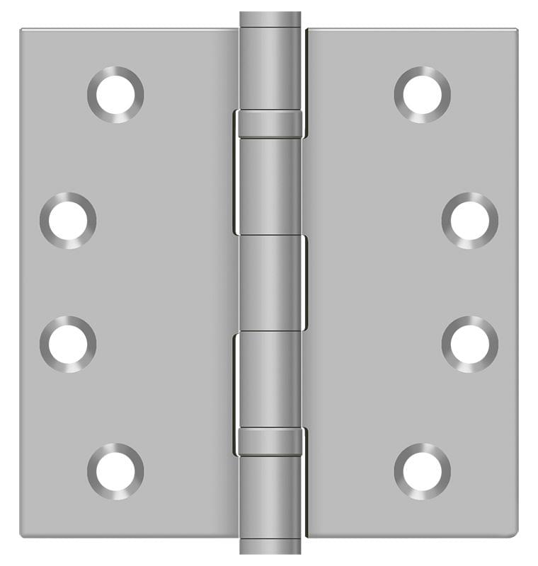 Deltana SS44BU32D-R 4" x 4" Square Hinge; Residential; Satin Stainless Steel Finish.