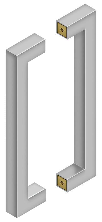 Deltana SSPBB1210U32D 12" Back to Back Contemporary Pull Satin Stainless Steel Finish.