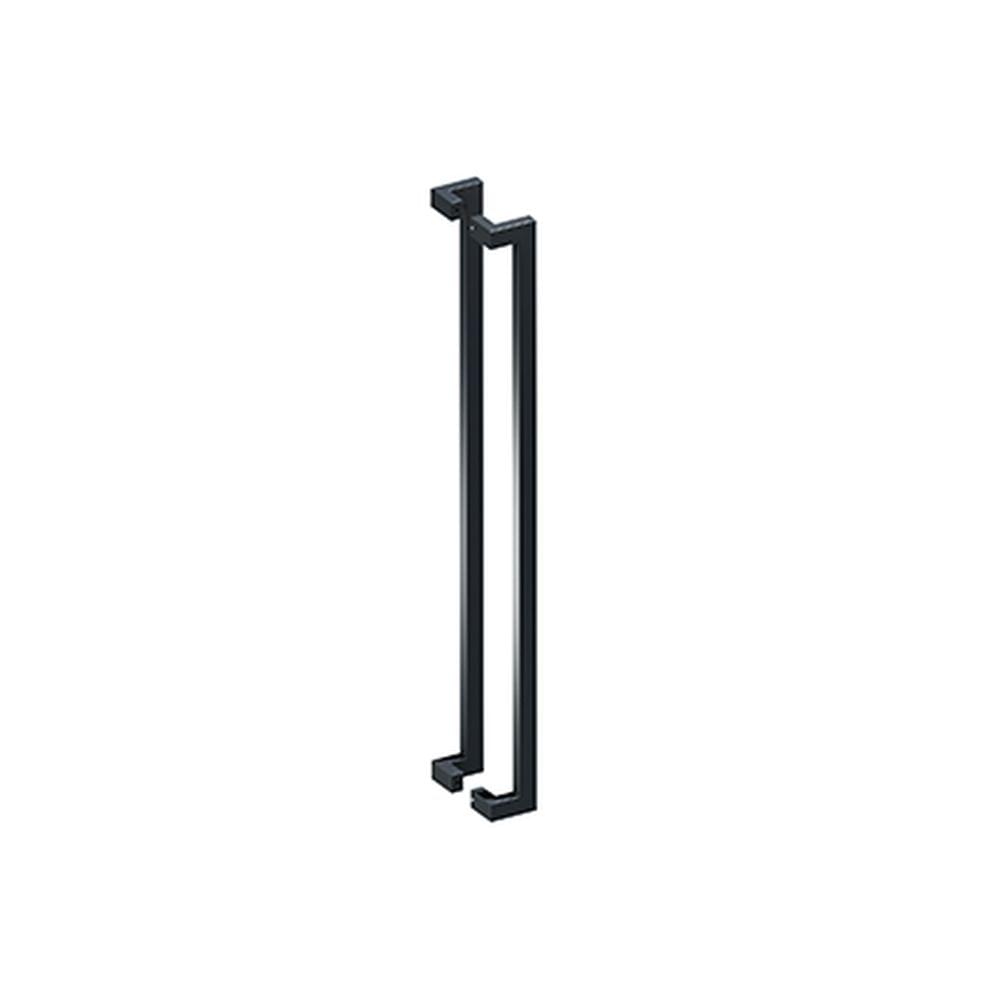 Deltana SSPOBB48U19 48" Back to Back Modern Offset Door Pulls Black Finish.