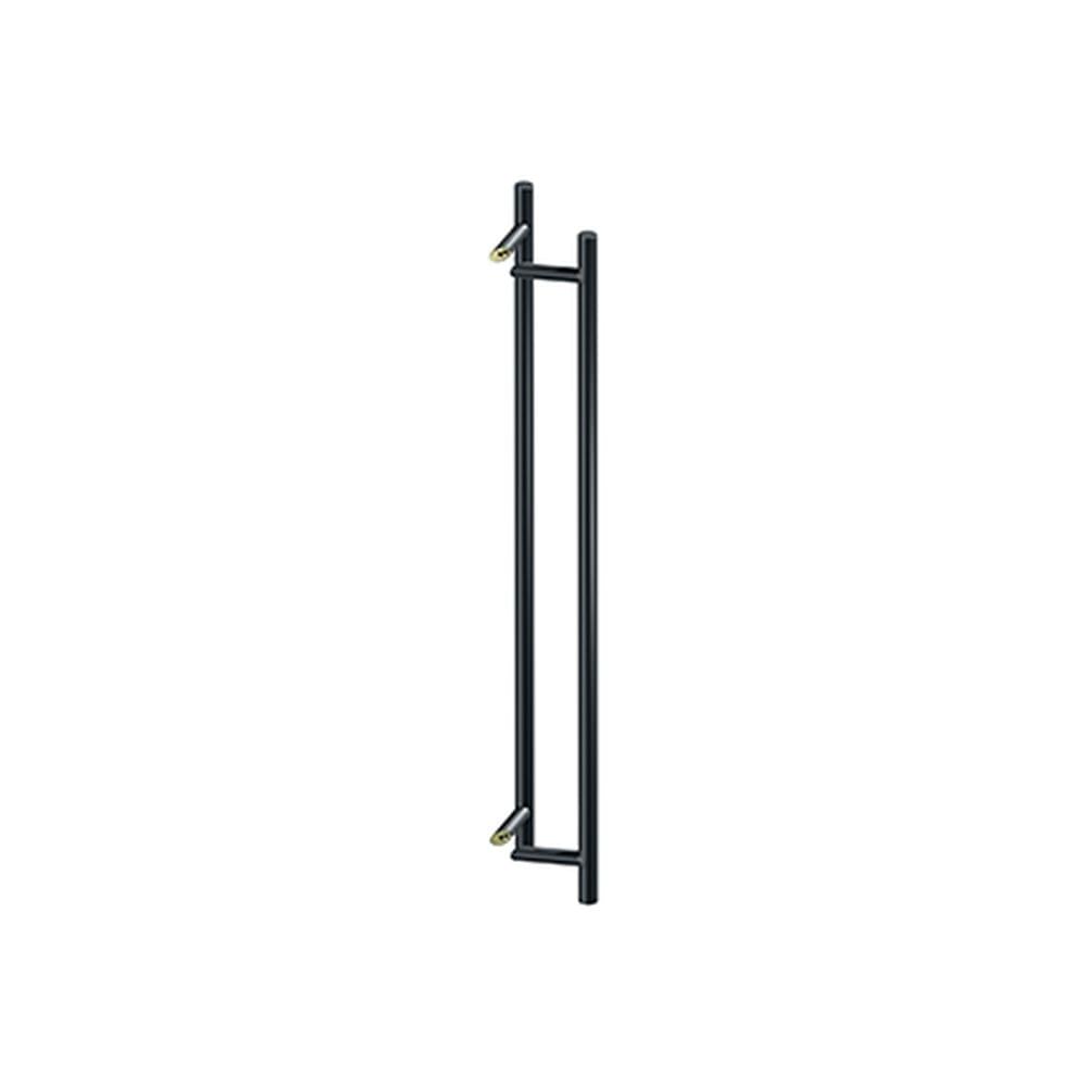 Deltana SSPORBB48U19 48" Back to Back Round Offset Door Pulls Black Finish.