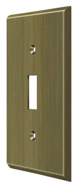 Deltana SWP4751U5 Switch Plate; Single Standard; Antique Brass Finish.