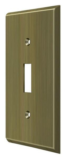 Deltana SWP4751U5 Switch Plate; Single Standard; Antique Brass Finish.