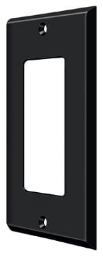 Deltana SWP4754U19 Switch Plate; Single Rocker; Black Finish.
