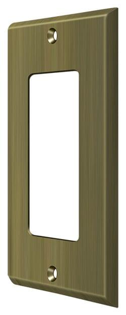 Deltana SWP4754U5 Switch Plate; Single Rocker; Antique Brass Finish.