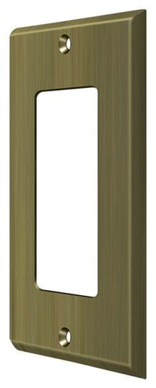 Deltana SWP4754U5 Switch Plate; Single Rocker; Antique Brass Finish.
