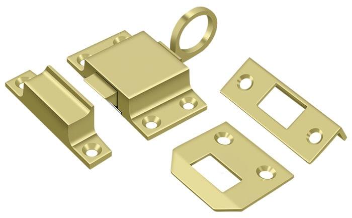 Deltana TC80U3 Transom Catch; Bright Brass Finish.