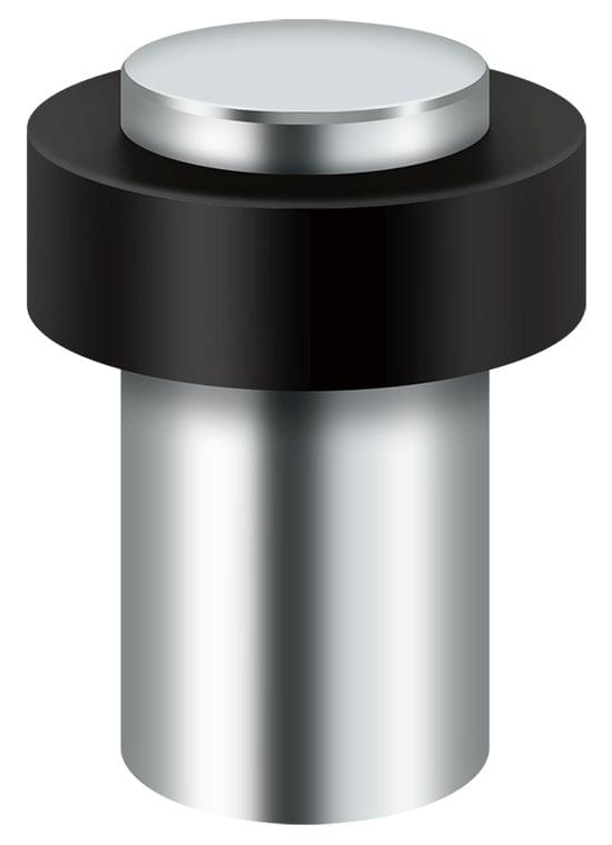 Deltana UFB7500U26 3" Round Universal Floor Bumper Bright Chrome Finish.