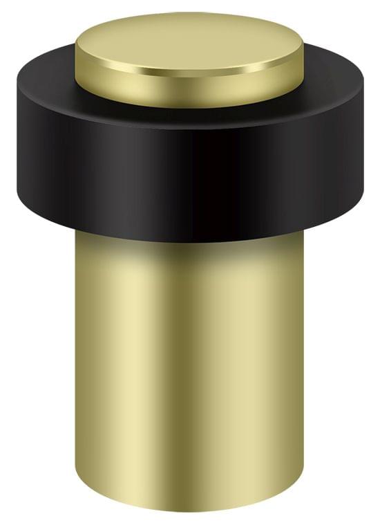 Deltana UFB7500U3-UNL 3" Round Universal Floor Bumper Unlacquered Bright Brass Finish.