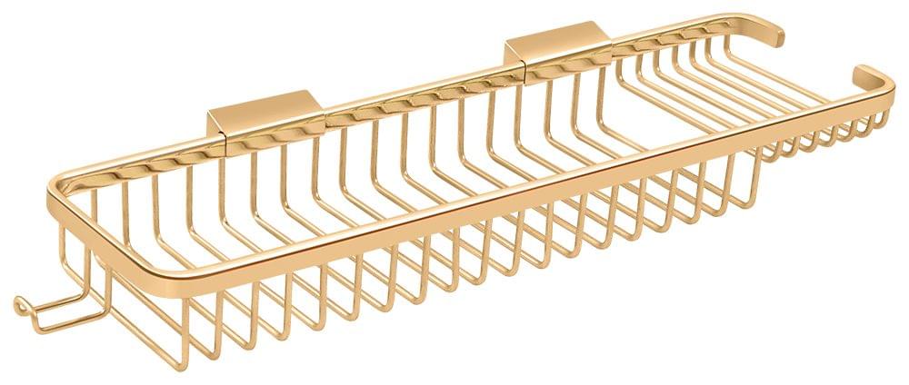Deltana WBR1850HCR003 Wire Basket; 17-1/2" Rect/Com with Hook; Lifetime Brass Finish.