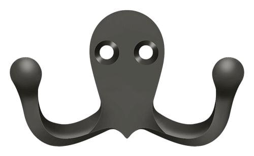 Deltana WDH15U10B Double Hook; Oil Rubbed Bronze Finish.