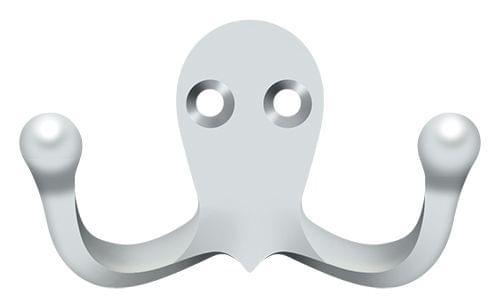 Deltana WDH15U26 Double Hook; Bright Chrome Finish.