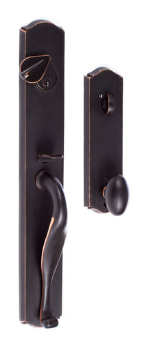 Sure-Loc WS500-SR 11P Wasatch Dummy Handleset with Slickrock Knob Interior Trim Vintage Bronze.