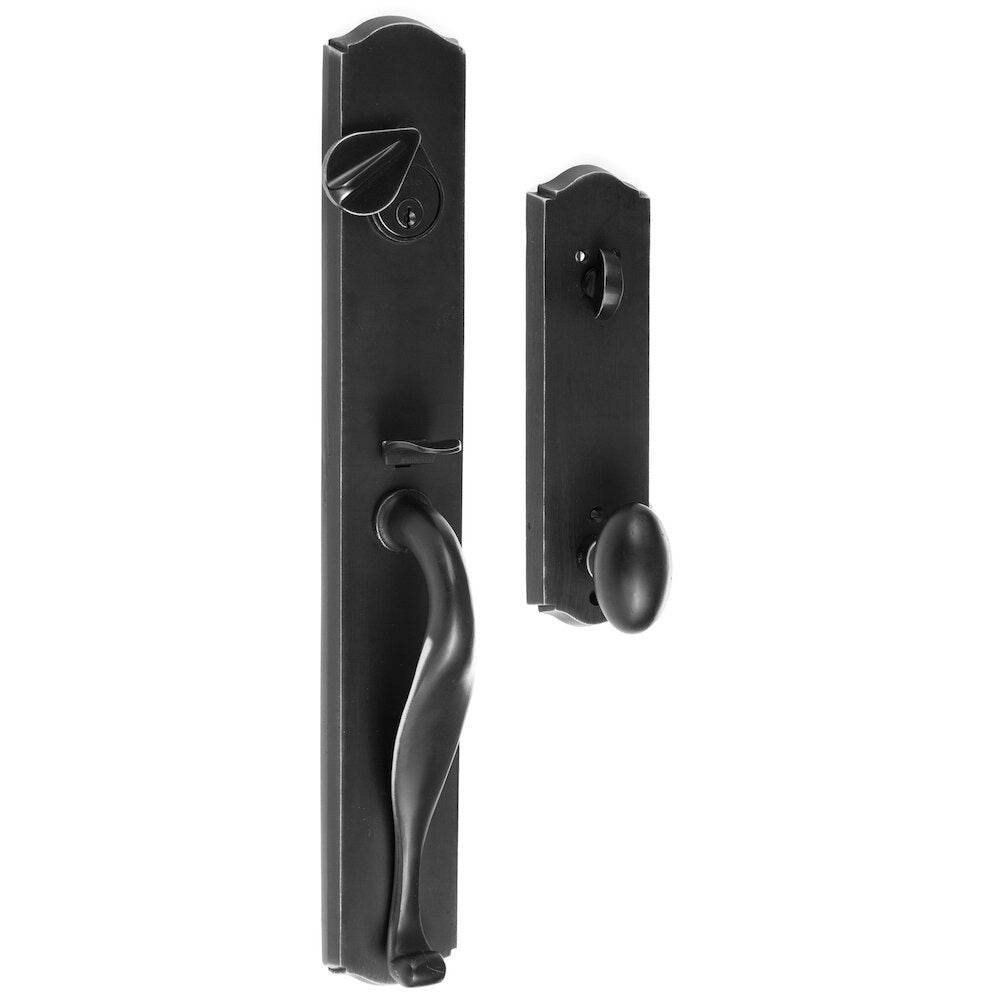 Sure-Loc WS507-SR Wasatch Single Cylinder Handleset with Slickrock Knob Interior Trim