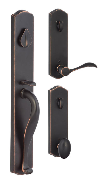 Sure-Loc WS507-SS 11P RH Wasatch Single Cylinder Handleset with Sandstone Right Hand Lever Interior Trim Vintage Bronze