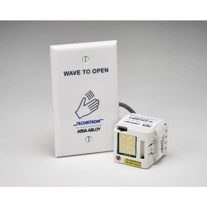 Securitron WSSW1 Wave Sense Switch with Single Gang Faceplate White Finish.