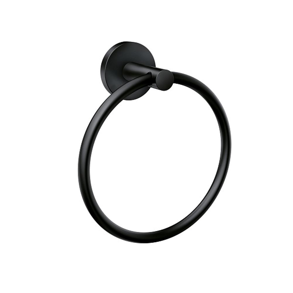 Moen Y5785BL Arlys Towel Ring Matte Black Finish.