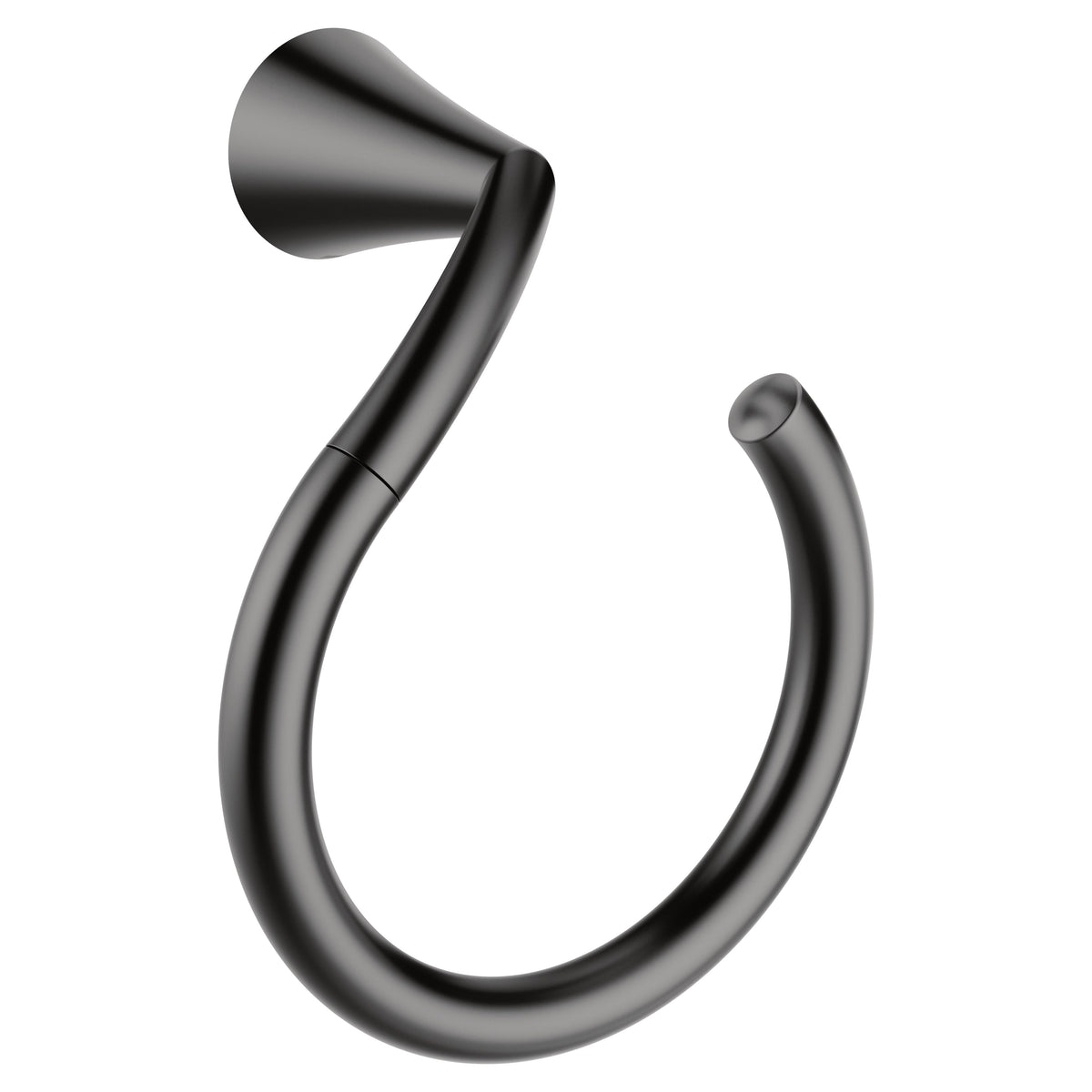 Moen YB2386BL Glyde Towel Ring Matte Black Finish.