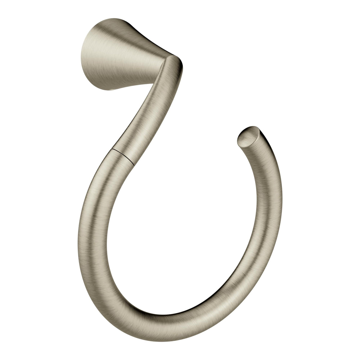 Moen YB2386BN Glyde Towel Ring Brushed Nickel Finish.