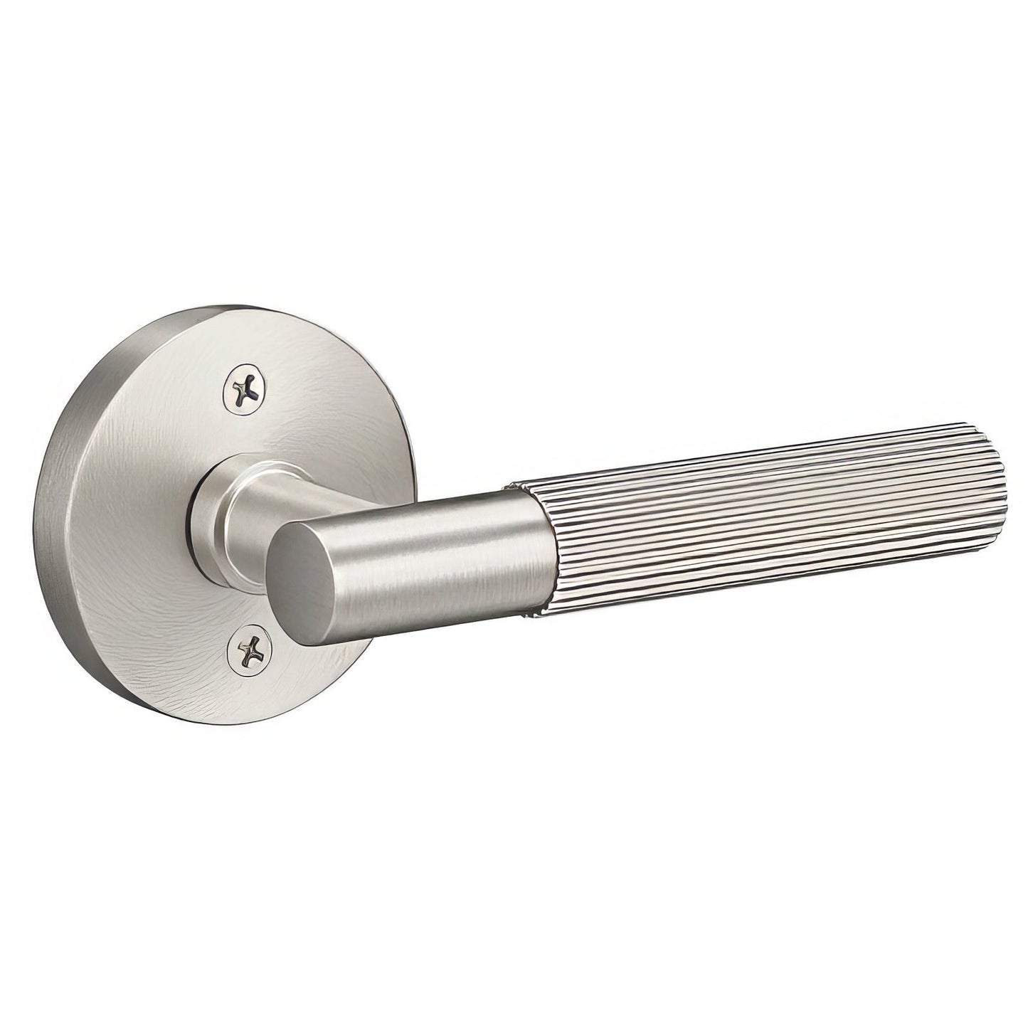 Sure-Loc AP100-RD-GRIP-SKN Straight Knurled Grip Dummy Door Lever with Aspra Round Rosette.