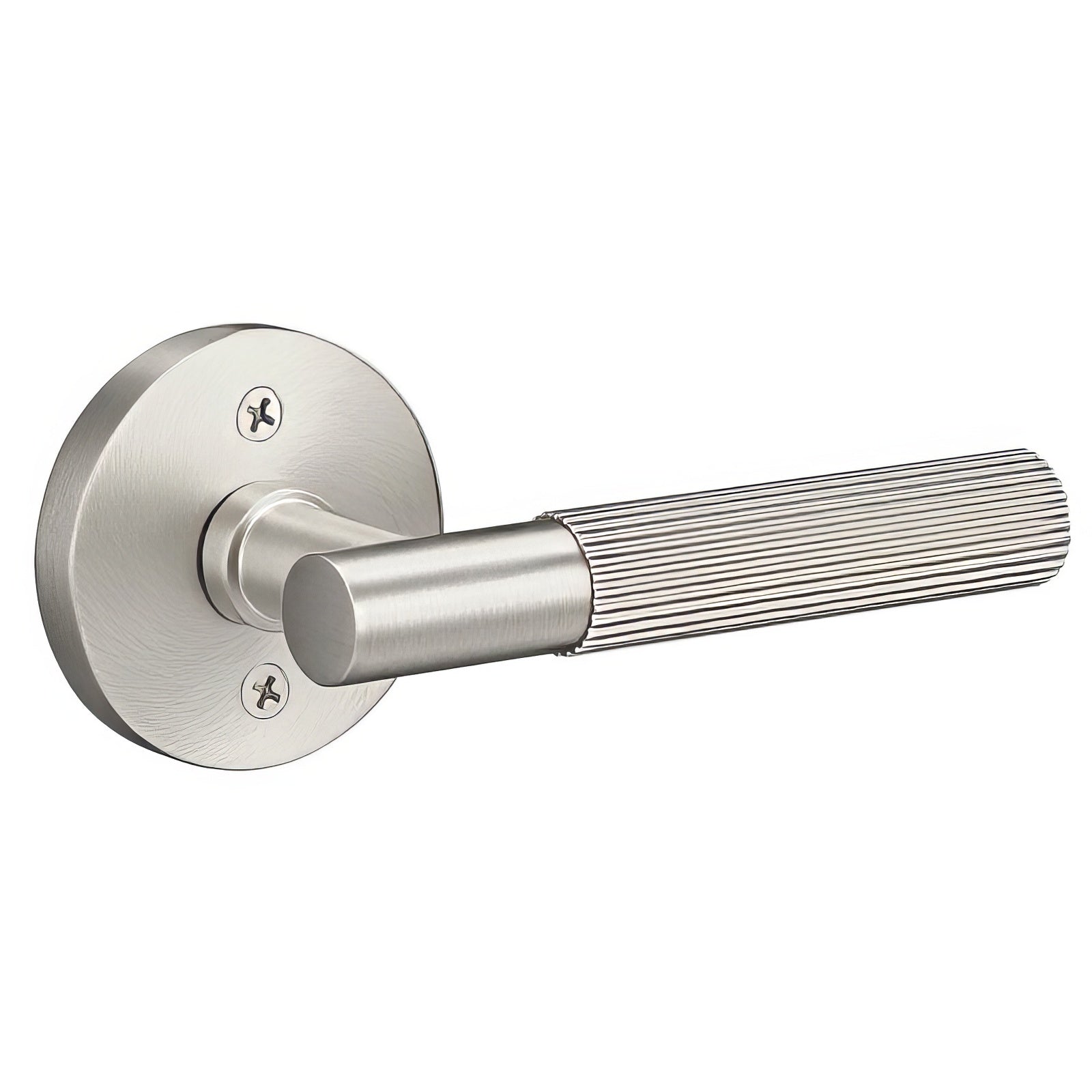 Sure-Loc AP100-RD-GRIP-SKN Straight Knurled Grip Dummy Door Lever with Aspra Round Rosette.