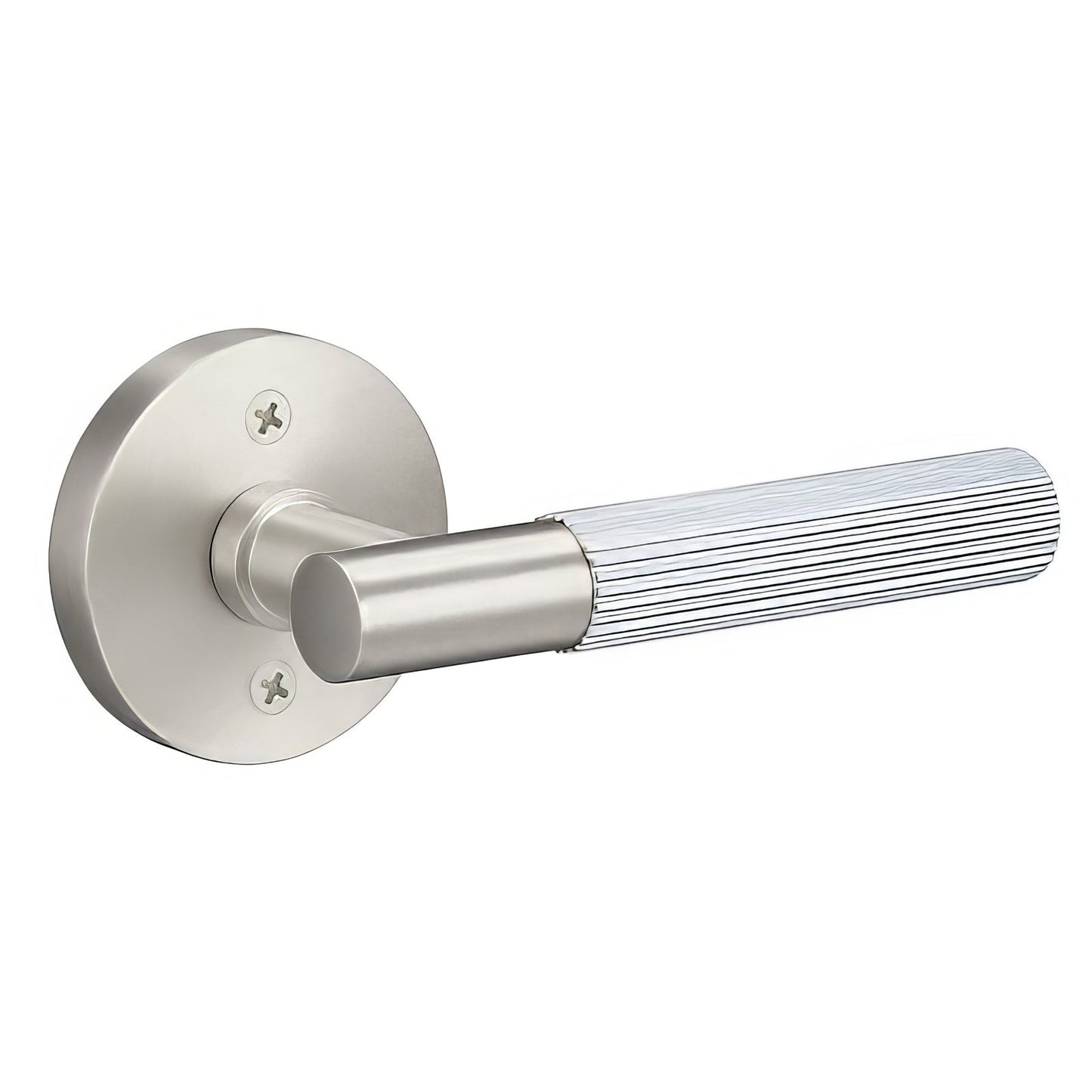 Sure-Loc AP100-RD-GRIP-SKN Straight Knurled Grip Dummy Door Lever with Aspra Round Rosette.