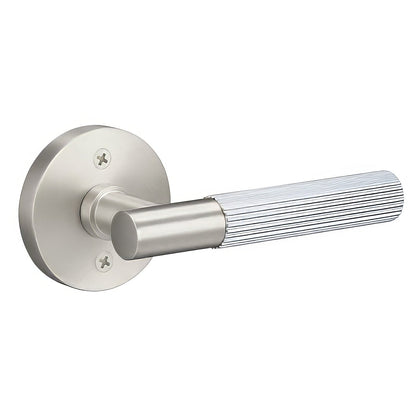 Sure-Loc AP100-RD-GRIP-SKN Straight Knurled Grip Dummy Door Lever with Aspra Round Rosette.