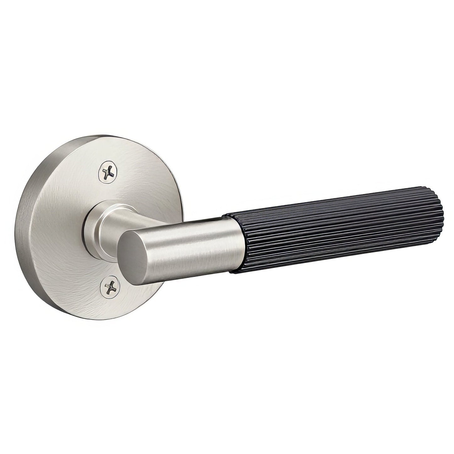 Sure-Loc AP100-RD-GRIP-SKN Straight Knurled Grip Dummy Door Lever with Aspra Round Rosette.