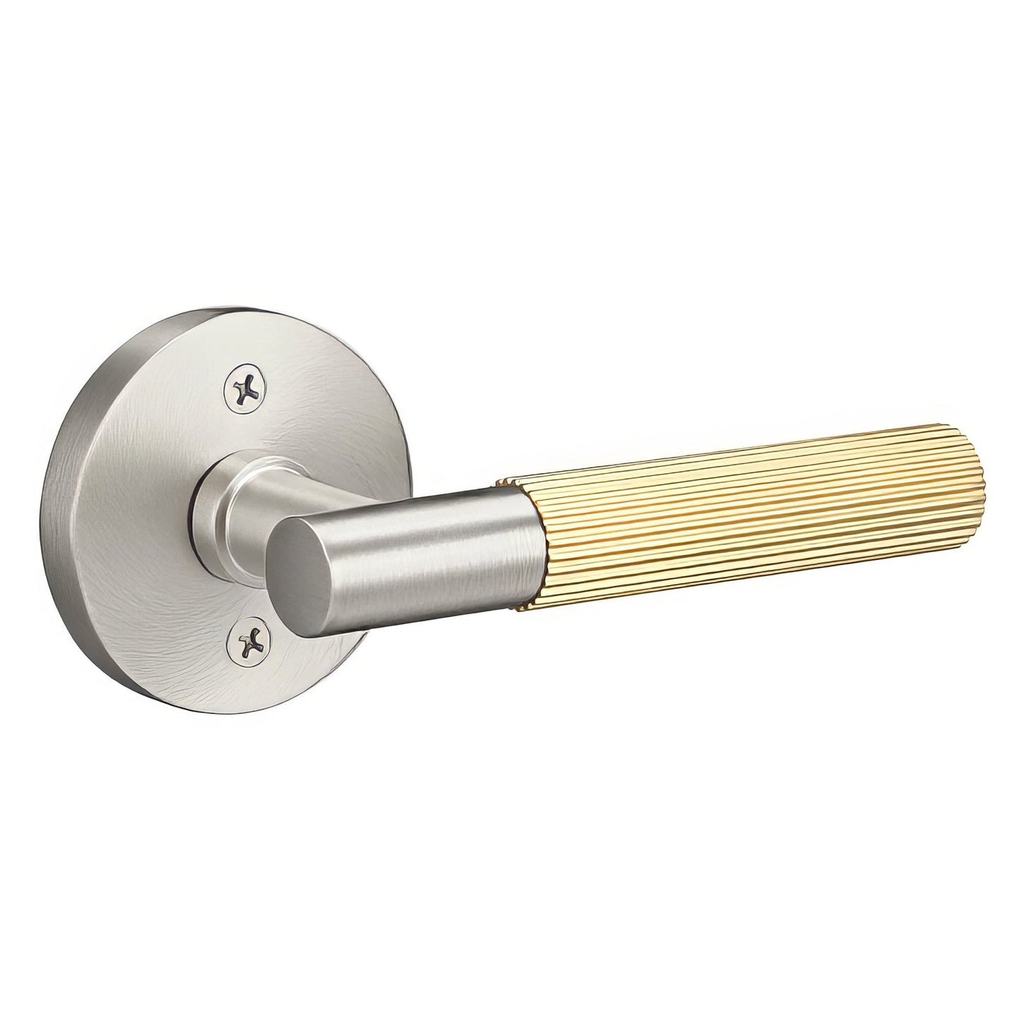 Sure-Loc AP100-RD-GRIP-SKN Straight Knurled Grip Dummy Door Lever with Aspra Round Rosette.