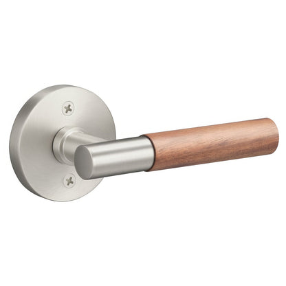 Sure-Loc AP100-RD-GRIP-WN Walnut Grip Dummy Door Lever with Aspra Round Rosette.