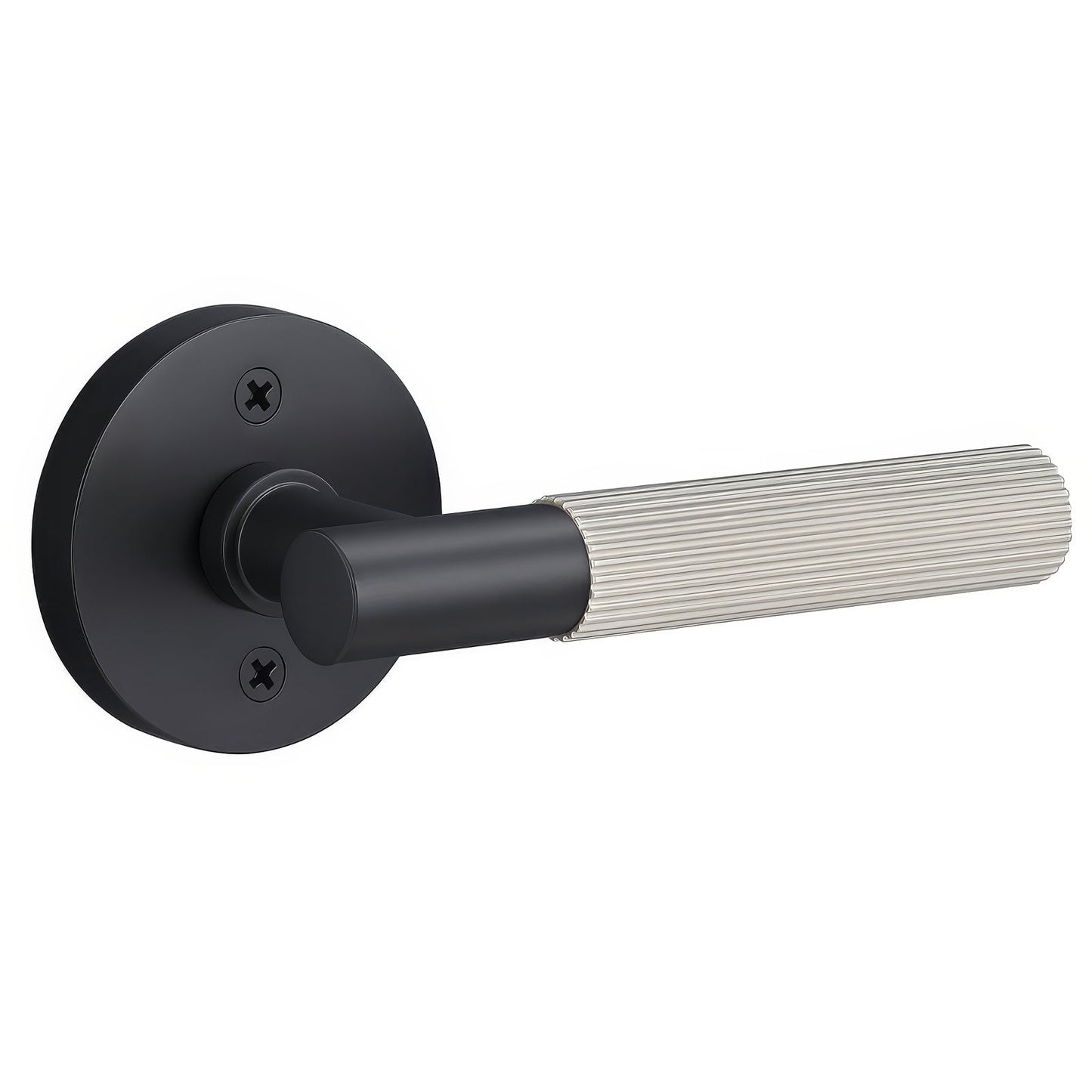 Sure-Loc AP100-RD-GRIP-SKN Straight Knurled Grip Dummy Door Lever with Aspra Round Rosette.